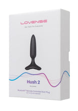 Load image into Gallery viewer, Lovense Hush 2 Rechargeable App Compatible Silicone Vibrating Anal Plug - Black - 1in
