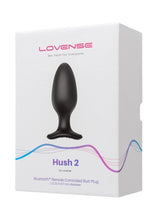 Load image into Gallery viewer, Lovense Hush 2 Rechargeable App Compatible Silicone Vibrating Anal Plug - Black - 2.25in
