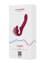 Load image into Gallery viewer, Lovense Lapis Rechargeable Silicone App Control Dual End Strapless Strap-On Vibrator - Magenta/Pink
