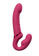 Load image into Gallery viewer, Lovense Lapis Rechargeable Silicone App Control Dual End Strapless Strap-On Vibrator - Magenta/Pink
