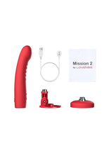Load image into Gallery viewer, Lovense Mission 2 Silicone Rechargeable Vibrator - Red
