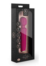 Load image into Gallery viewer, Lush Allana Velvet Rechargeable Silicone Wand Vibrator - Magenta/Purple/Rose Gold
