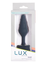 Load image into Gallery viewer, Lux Active Twist Rechargeable Silicone Anal Plug - Blue - Large
