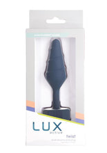 Load image into Gallery viewer, Lux Active Twist Rechargeable Silicone Anal Plug - Blue - Small
