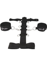Load image into Gallery viewer, Lux Fetish Adjustable Neck and Wristraint - Black - 3 Piece Set
