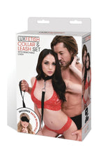 Load image into Gallery viewer, Lux Fetish Collar and Leash Set Adjustable - Black
