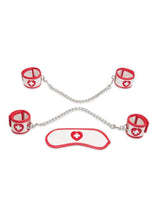 Load image into Gallery viewer, Lux Fetish Naughty Nurse BDSM - Red/White - 5pc/Set
