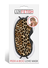 Load image into Gallery viewer, Lux Fetish Peek-A-Boo Love Mask - Animal Print/Leopard
