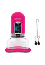 Load image into Gallery viewer, Lux Fetish Rechargeable 4 Function Auto Pussy Pump with Clit Stimulator - Pink
