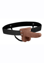 Load image into Gallery viewer, Lux Fetish Rechargeable Strap-On with Balls - Caramel - One Size - 6in
