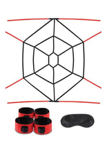 Load image into Gallery viewer, Lux Fetish Webbed Up Bedspreader Restriant System - Black/Red
