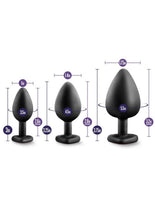 Load image into Gallery viewer, Luxe Bling Butt Plugs Silicone Training Kit with Red Gems (3 Size Kit
