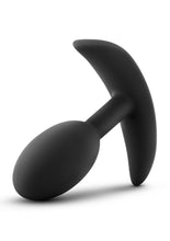 Load image into Gallery viewer, Luxe Wearable Vibra Slim Plug Silicone Butt Plug - Black - Small
