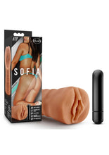 Load image into Gallery viewer, M For Men Sofia Vibrating Masturbator with Bullet - Pussy - Brown/Caramel
