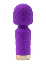 Load image into Gallery viewer, M'lady Rechargeable Silicone Mini Vibrating Wand - Purple
