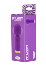 Load image into Gallery viewer, M'lady Rechargeable Silicone Mini Vibrating Wand - Purple
