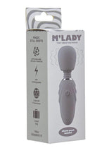 Load image into Gallery viewer, M'lady Rechargeable Silicone Tiny Vibrating Wand - Grey
