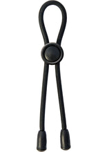 Load image into Gallery viewer, Mack Tuff Adjustable Silicone Cock Tie Cock Ring - Black
