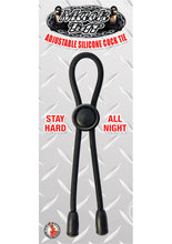 Load image into Gallery viewer, Mack Tuff Adjustable Silicone Cock Tie Cock Ring - Black
