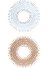 Load image into Gallery viewer, Mack Tuff Ribbed Cock Rings - Clear/Smoke - 2 Pack
