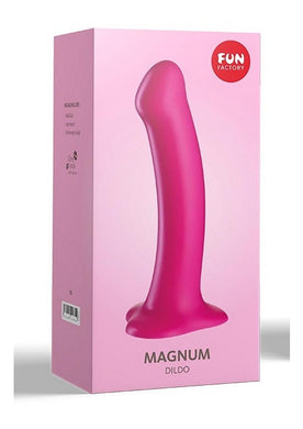 Magnum Silicone Dildo with Suction Cup Base - Blackberry - Pink