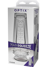 Load image into Gallery viewer, Main Squeeze Optix Ultraskyn Masturbator - Clear/Crystal
