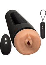 Load image into Gallery viewer, Main Squeeze The Original Vibro Ultraskyn Vibrating Masturbator with Bullet and Remote Control - Pussy - Vanilla
