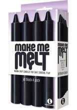 Load image into Gallery viewer, Make Me Melt Warm-Drip Candles (4 Pack) - Jet - Black
