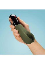 Load image into Gallery viewer, Manta Silicone Vibrating Sleeve - Moss
