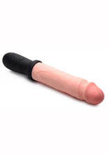Load image into Gallery viewer, Master Series 8x Auto Pounder Rechargeable Silicone Vibrating and Thrusting Dildo with Handle - Vanilla - 10in
