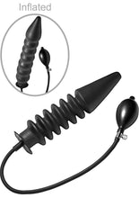 Load image into Gallery viewer, Master Series Accordion Inflatable XL Anal Plug - Black - Large/XLarge
