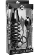 Load image into Gallery viewer, Master Series Accordion Inflatable XL Anal Plug - Black - Large/XLarge
