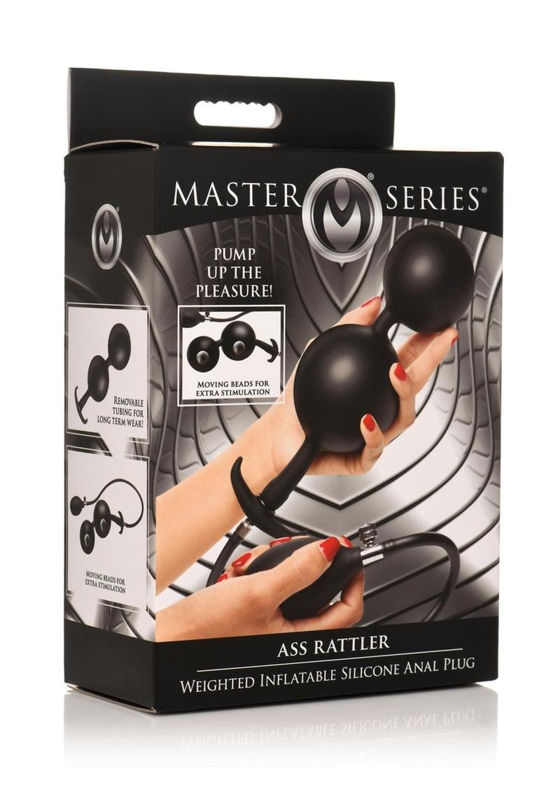 master series ravens tail double ended anal plug Master Series Ass Rattler Weighted Inflatable Silicone Anal Plug –  Pleasures & Treasures