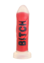 Load image into Gallery viewer, Master Series Bitch Silicone Dildo - Black/Clear/Red
