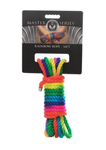 Load image into Gallery viewer, Master Series Bondage Rope - Multicolor/Rainbow - 16ft
