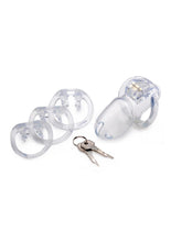 Load image into Gallery viewer, Master Series Clear Captor Chastity Cage with Keys - Clear - Large
