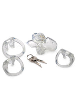 Load image into Gallery viewer, Master Series Clear Captor Chastity Cage with Keys - Clear - Small
