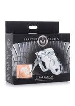 Load image into Gallery viewer, Master Series Clear Captor Chastity Cage with Keys - Clear - Small
