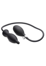 Load image into Gallery viewer, Master Series Dark Inflator Inflatable Silicone Anal Plug - Black
