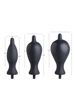 Load image into Gallery viewer, Master Series Dark Inflator Inflatable Silicone Anal Plug
