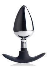 Load image into Gallery viewer, Master Series Dark Invader Metal and Silicone Anal Plug - Metal/Silver - Large
