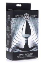 Load image into Gallery viewer, Master Series Dark Invader Metal and Silicone Anal Plug - Metal/Silver - Large
