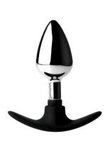 Load image into Gallery viewer, Master Series Dark Invader Metal and Silicone Anal Plug - Metal/Silver - Medium
