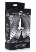 Load image into Gallery viewer, Master Series Dark Invader Metal and Silicone Anal Plug - Metal/Silver - Medium
