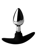 Load image into Gallery viewer, Master Series Dark Invader Metal and Silicone Anal Plug - Metal/Silver - Small
