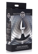 Load image into Gallery viewer, Master Series Dark Invader Metal and Silicone Anal Plug - Metal/Silver - Small

