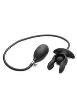 Load image into Gallery viewer, Master Series Dark Pearl Inflatable Rechargeable Vibrating Butt Plug - Black
