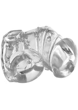 Load image into Gallery viewer, Master Series Detained 2.0 Restrictive Chastity Cage with Nubs - Clear
