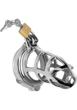 Load image into Gallery viewer, Master Series Detained Stainless Steel Chastity Cage - Black
