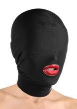 Load image into Gallery viewer, Master Series Disguise Open Mouth Hood with Padded Blindfold
